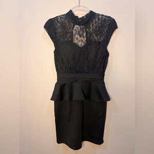 VENUS Black Lace Dress